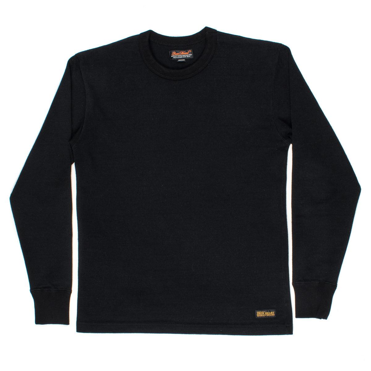 Image showing the IHTL-1501-BLK - 11oz Crew Neck Sweater Black which is a Sweatshirts described by the following info Iron Heart, Released, Sweatshirts, Tops and sold on the IRON HEART GERMANY online store
