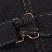Image showing the IHV-02-BLK - 12oz Wabash/Duck Work Vest - Black/Black which is a Vests described by the following info Iron Heart, Released, Tops, Vests and sold on the IRON HEART GERMANY online store