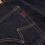 Image showing the IH-634S-142 - 14oz Selvedge Denim Straight Cut Jeans Indigo which is a Jeans described by the following info 634, Bottoms, Iron Heart, Jeans, Released, Straight and sold on the IRON HEART GERMANY online store