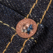 Image showing the IH-634S-142 - 14oz Selvedge Denim Straight Cut Jeans Indigo which is a Jeans described by the following info 634, Bottoms, Iron Heart, Jeans, Released, Straight and sold on the IRON HEART GERMANY online store