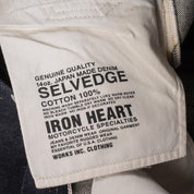 Image showing the IH-634S-142 - 14oz Selvedge Denim Straight Cut Jeans Indigo which is a Jeans described by the following info 634, Bottoms, Iron Heart, Jeans, Released, Straight and sold on the IRON HEART GERMANY online store