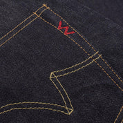 Image showing the IH-777S-142 - 14oz Selvedge Denim Slim Tapered Jeans - Indigo which is a Jeans described by the following info 777, Bottoms, Iron Heart, Jeans, Released, Tappered and sold on the IRON HEART GERMANY online store