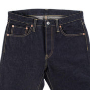 Image showing the IH-666S-142 - 14oz Selvedge Denim Slim Straight Cut Jeans - Indigo which is a Jeans described by the following info 666, Bottoms, Iron Heart, Jeans, Released, Slim, Straight and sold on the IRON HEART GERMANY online store