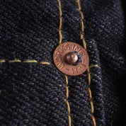 Image showing the IH-666S-142 - 14oz Selvedge Denim Slim Straight Cut Jeans - Indigo which is a Jeans described by the following info 666, Bottoms, Iron Heart, Jeans, Released, Slim, Straight and sold on the IRON HEART GERMANY online store