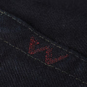 Image showing the IH-666S-142od - 14oz Selvedge Denim Slim Straight Cut Jeans Indigo Overdyed Black which is a Jeans described by the following info 666, Bottoms, Iron Heart, Jeans, Released, Slim, Straight and sold on the IRON HEART GERMANY online store
