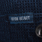 Image showing the IHSH-96-IND - Waffle Work Shirt Indigo which is a Shirts described by the following info Iron Heart, Released, Shirts, Tops and sold on the IRON HEART GERMANY online store