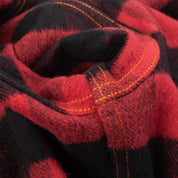 Image showing the IHSH-244-RED - Ultra Heavy Flannel Buffalo Check Work Shirt - Red/Black which is a Shirts described by the following info Back In, IHSALE_M23, Iron Heart, Released, Shirts, Tops and sold on the IRON HEART GERMANY online store