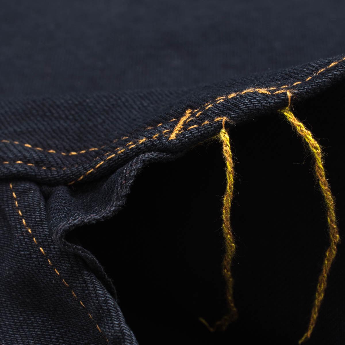 Image showing the IHSH-33-OD - 12oz Selvedge Denim Western Shirt - Indigo Overdyed Black which is a Shirts described by the following info IHSALE_M23, Iron Heart, Released, Shirts, Tops and sold on the IRON HEART GERMANY online store