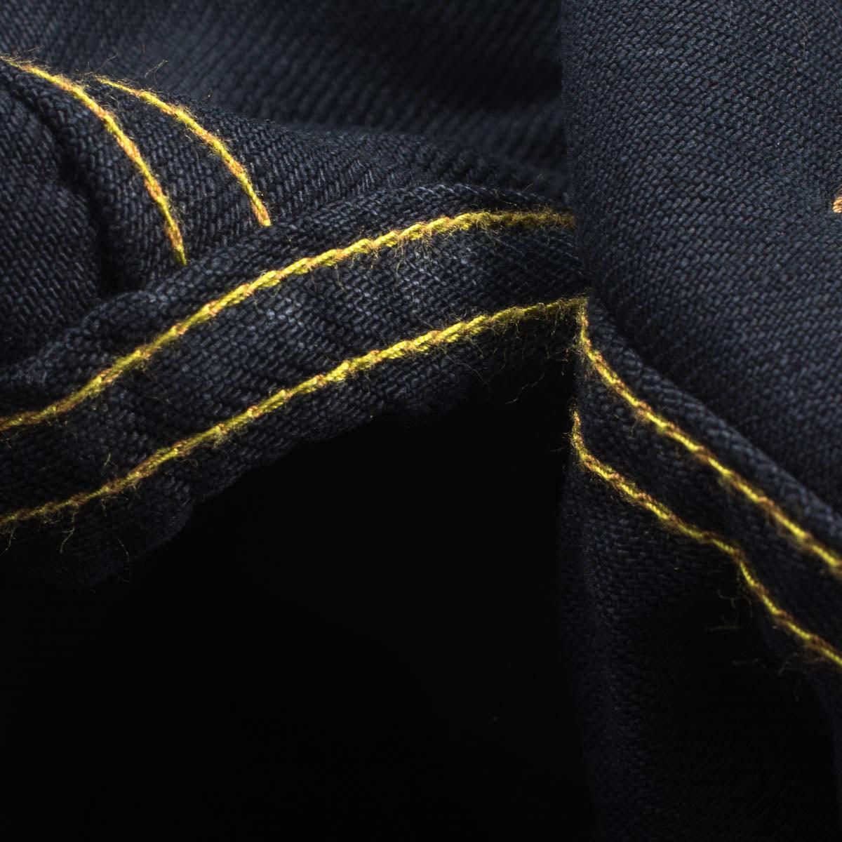 Image showing the IHSH-33-OD - 12oz Selvedge Denim Western Shirt - Indigo Overdyed Black which is a Shirts described by the following info IHSALE_M23, Iron Heart, Released, Shirts, Tops and sold on the IRON HEART GERMANY online store